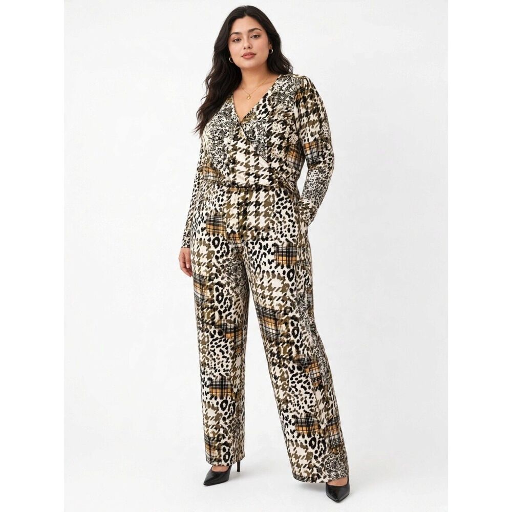 Attitudes by Renee Plus Size Knit Wrap Jumpsuit, NWT! Size 1X
